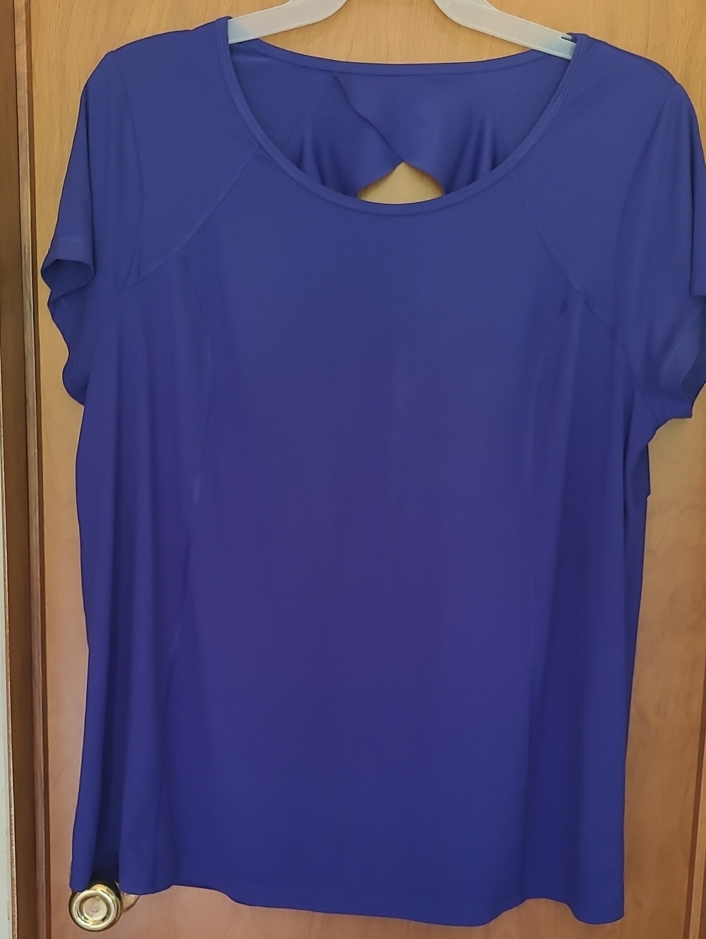 Livi Active Royal Blue Short Sleeve Twist-Back Tee